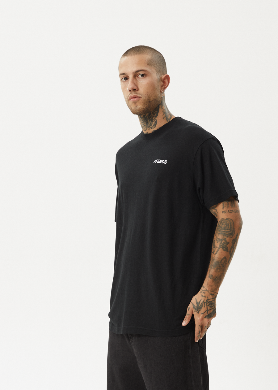 AFENDS Mens Staple - Boxy Tee - Black