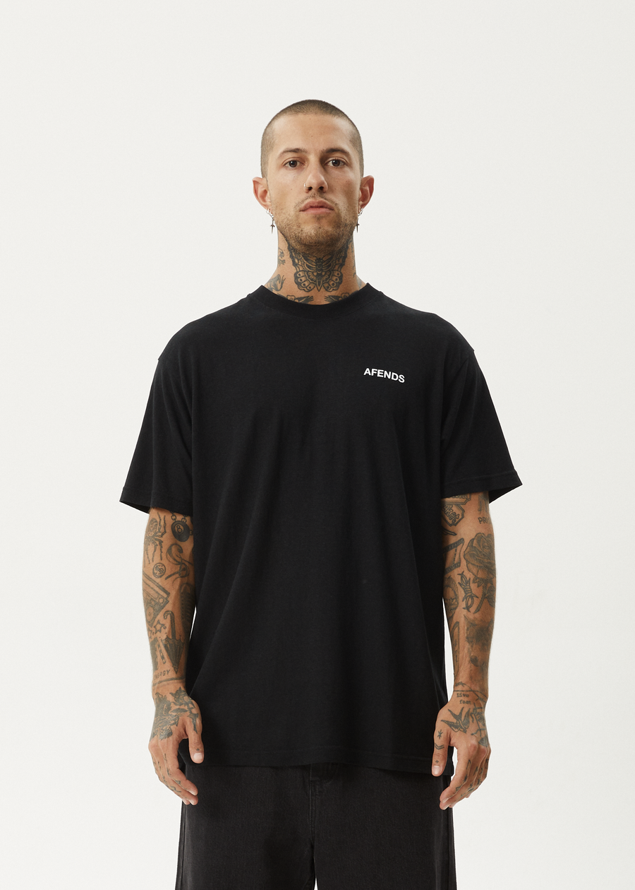 AFENDS Mens Staple - Boxy Tee - Black