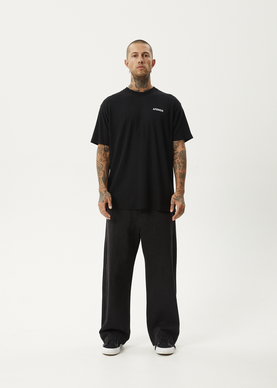 AFENDS Mens Staple - Boxy Tee - Black