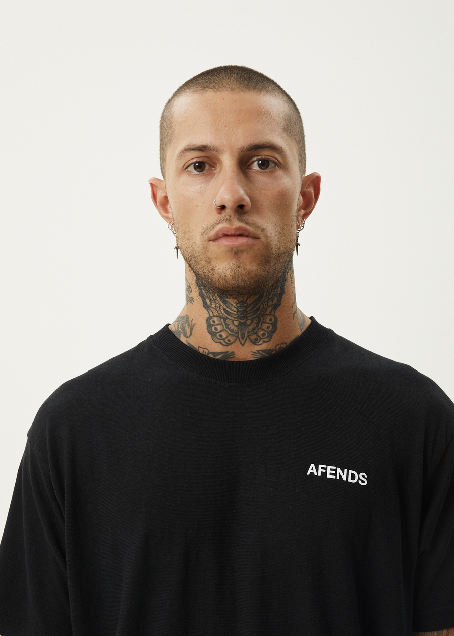 AFENDS Mens Staple - Boxy Tee - Black