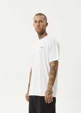 AFENDS Mens Staple - Boxy Tee - White / Black - Afends mens staple   boxy tee   white / black