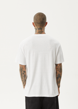 AFENDS Mens Staple - Boxy Tee - White / Black - Afends mens staple   boxy tee   white / black