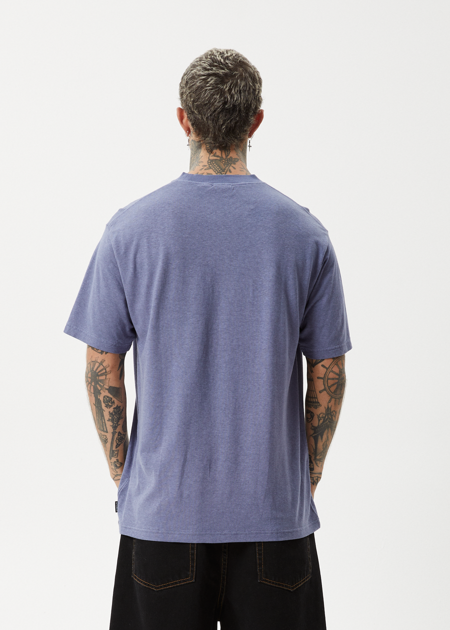 AFENDS Mens Staple - Boxy Tee - Washed Marlin