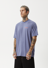AFENDS Mens Staple - Boxy Tee - Washed Marlin - Afends mens staple   boxy tee   washed marlin