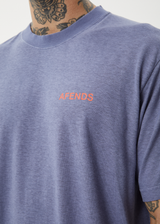 AFENDS Mens Staple - Boxy Tee - Washed Marlin - Afends mens staple   boxy tee   washed marlin