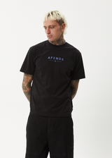 AFENDS Mens Thrown Out - Retro Tee - Black - Afends mens thrown out   retro tee   black