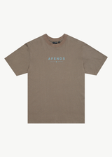AFENDS Mens Thrown Out - Retro Tee - Fossil - Afends mens thrown out   retro tee   fossil