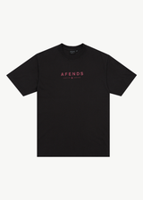AFENDS Mens Thrown Out - Retro Tee - Stone Black - Afends mens thrown out   retro tee   stone black