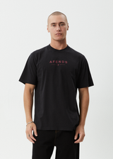 AFENDS Mens Thrown Out - Retro Tee - Stone Black - Afends mens thrown out   retro tee   stone black