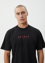 AFENDS Mens Thrown Out - Retro Tee - Stone Black - Afends mens thrown out   retro tee   stone black