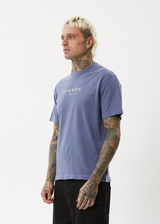 AFENDS Mens Thrown Out - Retro Tee - Washed Marlin - Afends mens thrown out   retro tee   washed marlin