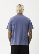 AFENDS Mens Thrown Out - Retro Tee - Washed Marlin - Afends mens thrown out   retro tee   washed marlin