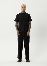 AFENDS Mens Foundation - Boxy Tee - Black - Afends mens foundation   boxy tee   black