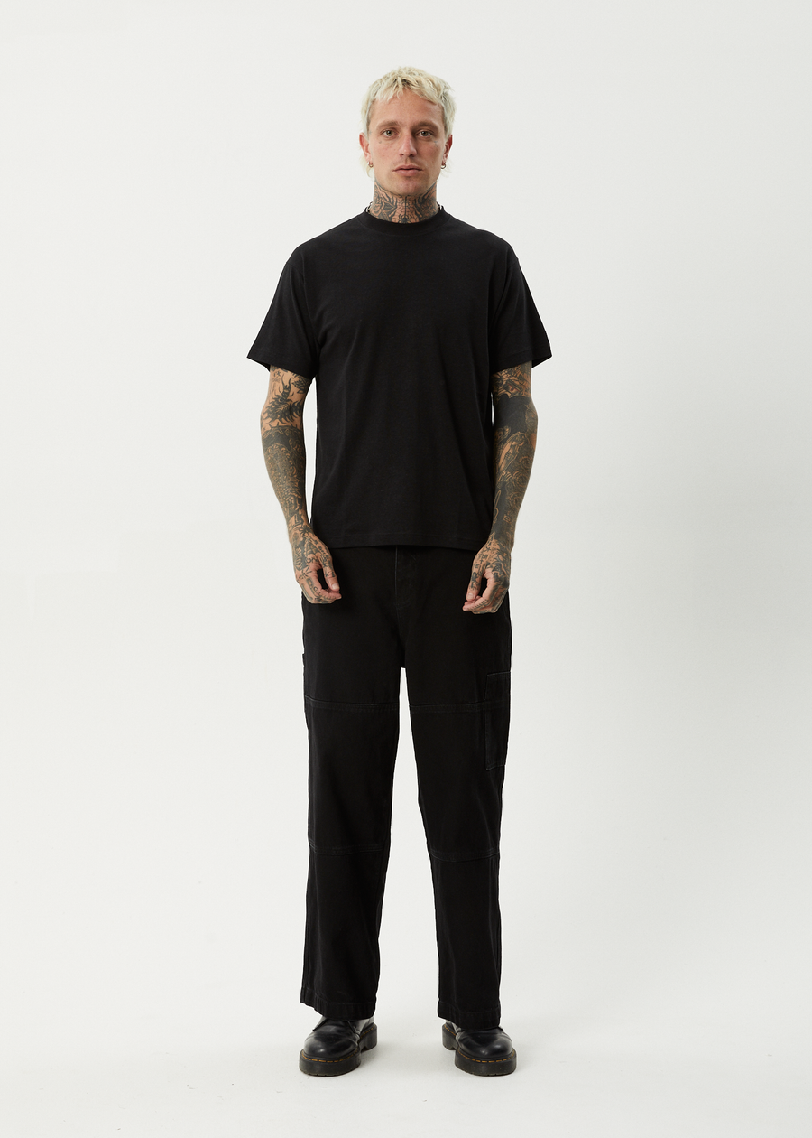 AFENDS Mens Foundation - Boxy Tee - Black