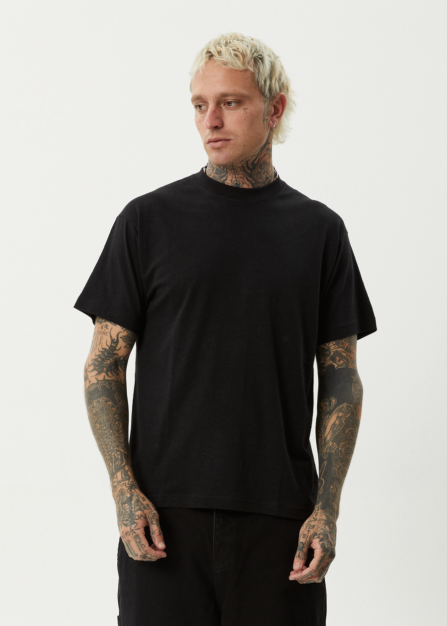 AFENDS Mens Foundation - Boxy Tee - Black