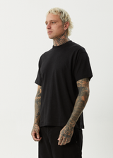 AFENDS Mens Foundation - Boxy Tee - Black - Afends mens foundation   boxy tee   black