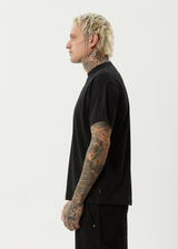 AFENDS Mens Foundation - Boxy Tee - Black - Afends mens foundation   boxy tee   black