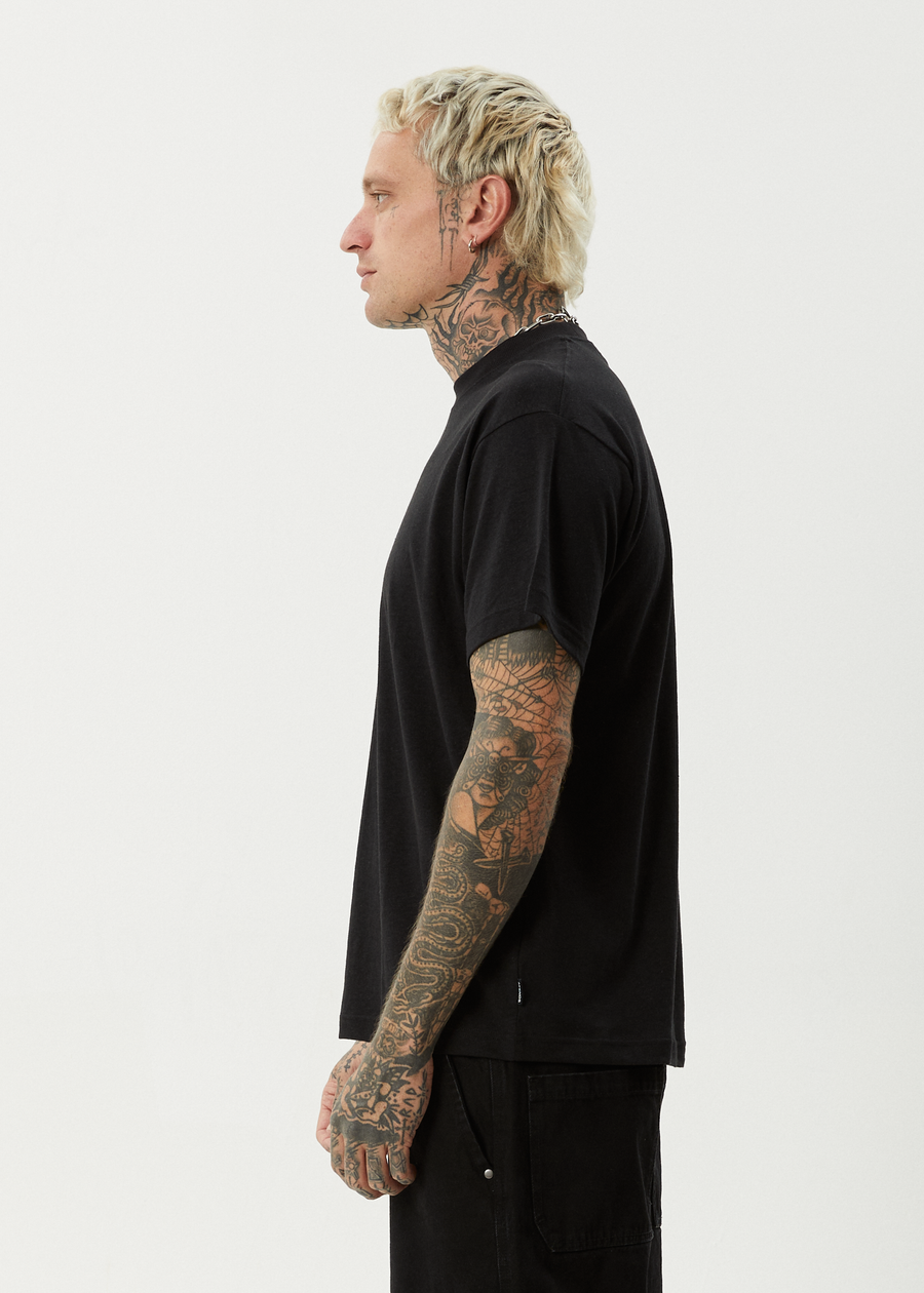 AFENDS Mens Foundation - Boxy Tee - Black