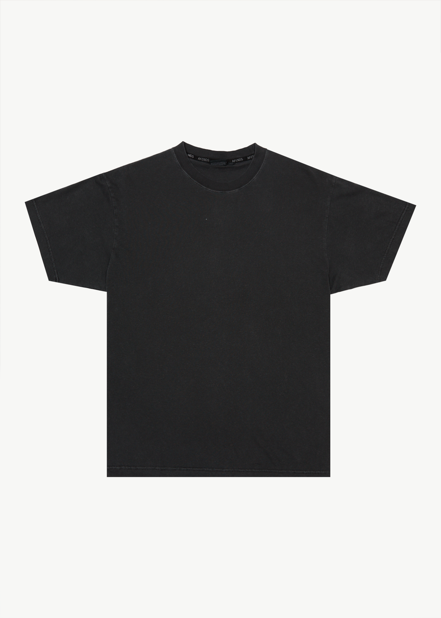 AFENDS Mens Foundation - Boxy Tee - Stone Black