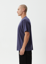 AFENDS Mens Foundation - Boxy Tee - Washed Deep Sea - Afends mens foundation   boxy tee   washed deep sea
