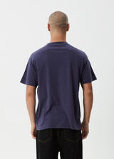 AFENDS Mens Foundation - Boxy Tee - Washed Deep Sea - Afends mens foundation   boxy tee   washed deep sea