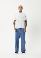AFENDS Mens Foundation - Boxy Tee - White - Afends mens foundation   boxy tee   white