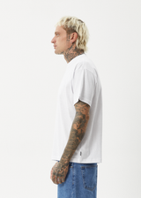 AFENDS Mens Foundation - Boxy Tee - White - Afends mens foundation   boxy tee   white