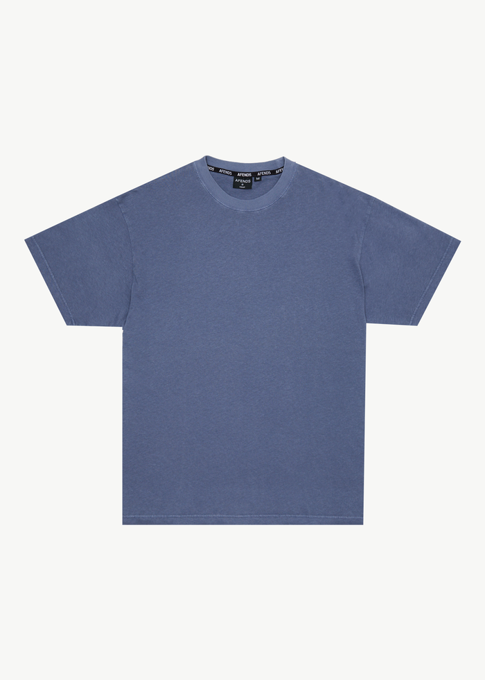 AFENDS Mens Foundation - Boxy Tee - Washed Marlin