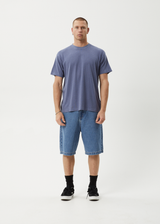 AFENDS Mens Foundation - Boxy Tee - Washed Marlin - Afends mens foundation   boxy tee   washed marlin