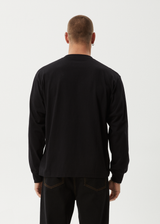 AFENDS Mens Genesis - Boxy Long Sleeve Tee - Black - Afends mens genesis   boxy long sleeve tee   black