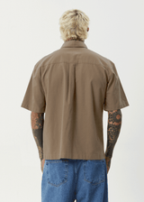 AFENDS Mens Everyday - Short Sleeve Shirt - Fossil - Afends mens everyday   short sleeve shirt   fossil