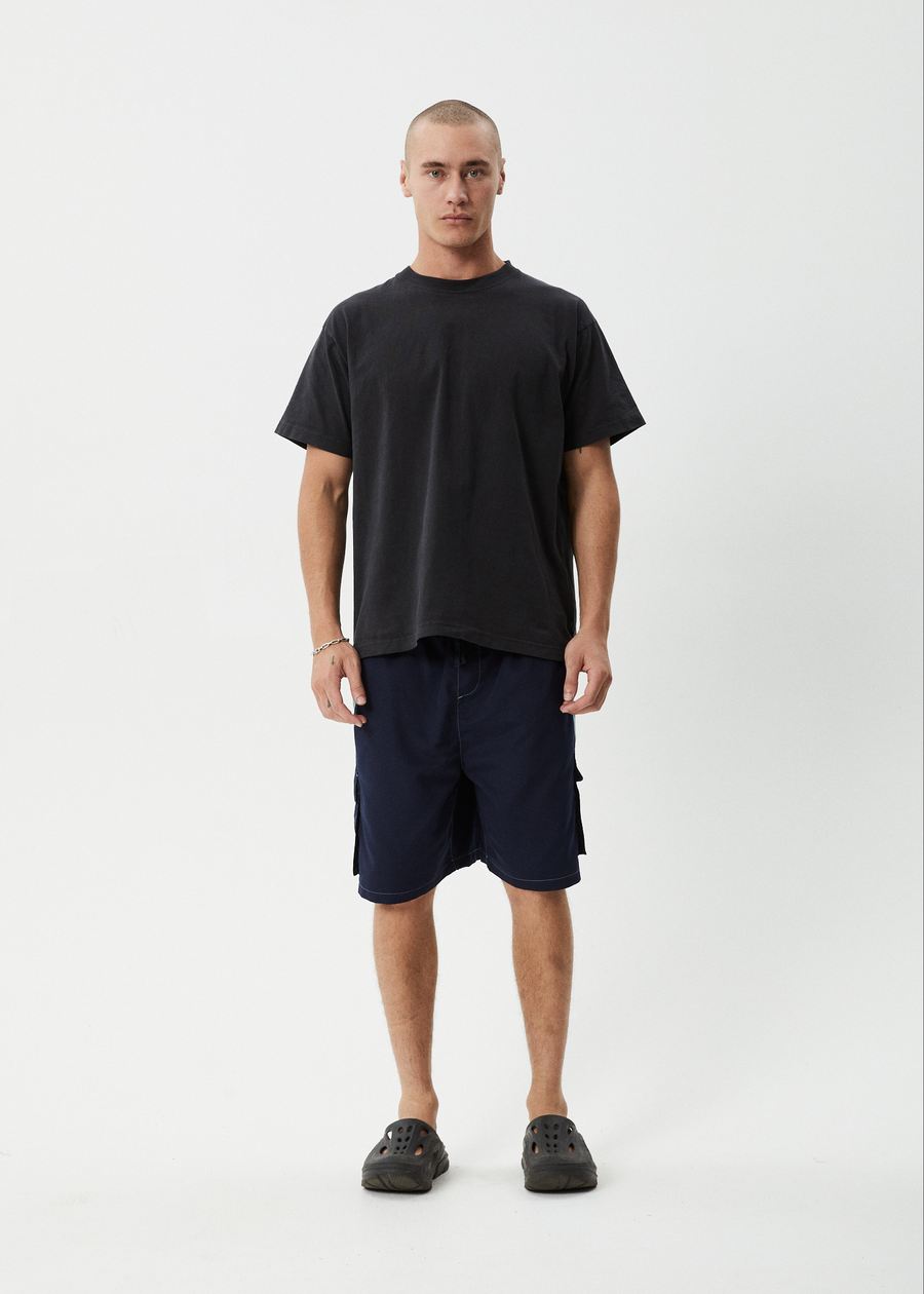 AFENDS Mens House Related - Cargo Swim Short 20" - Deep Sea