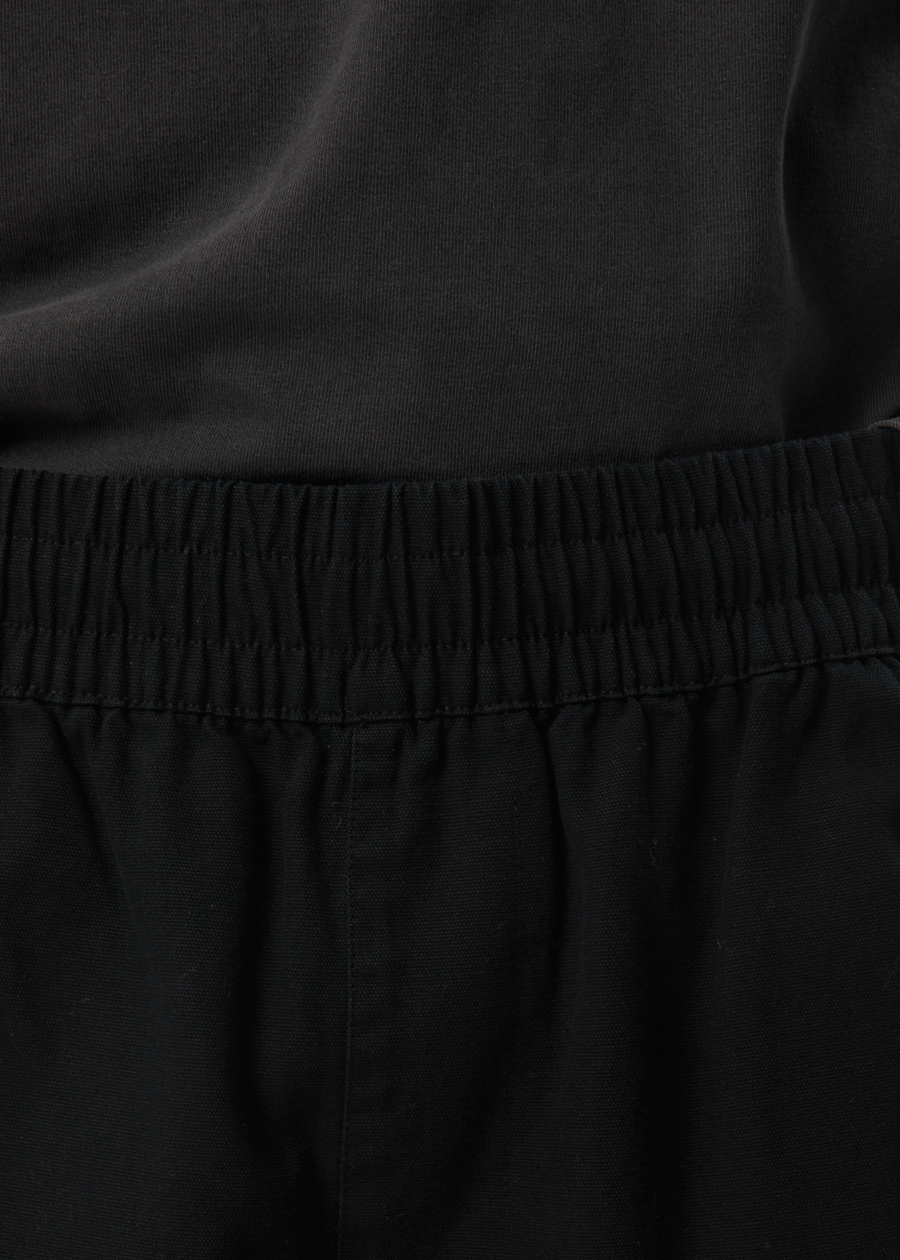 AFENDS Mens Ninety Eights - Elastic Waist Pant - Black