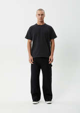AFENDS Mens Richmond - Canvas Workwear Pant - Black - Afends mens richmond   canvas workwear pant   black