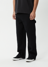 AFENDS Mens Richmond - Canvas Workwear Pant - Black - Afends mens richmond   canvas workwear pant   black