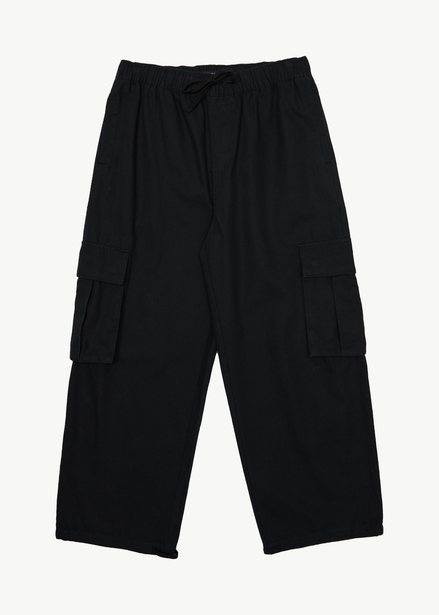 AFENDS Mens Atlas Canvas - Cargo Pant - Black