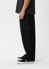 AFENDS Mens Atlas Canvas - Cargo Pant - Black - Afends mens atlas canvas   cargo pant   black