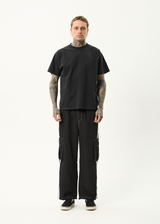 AFENDS Mens House Related - Cargo Pant - Black - Afends mens house related   cargo pant   black