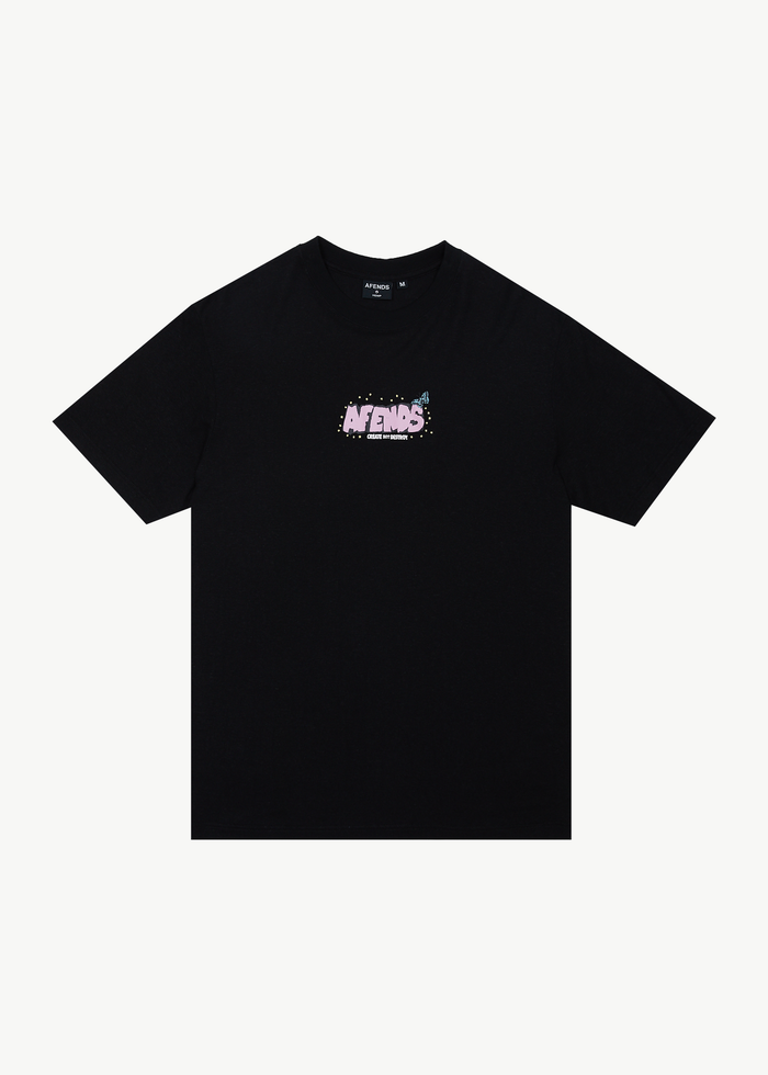 AFENDS Mens Universe - Retro Tee - Black
