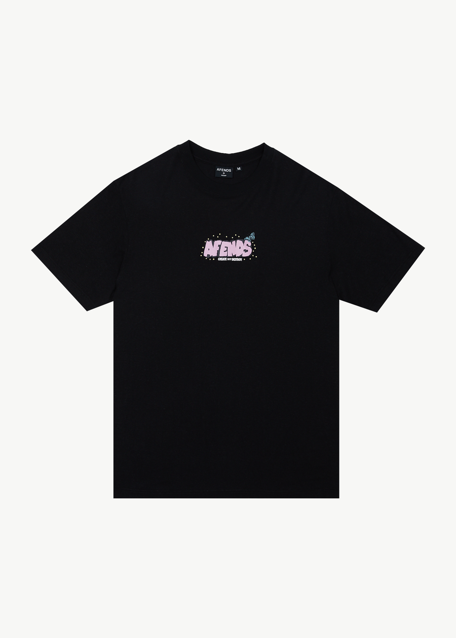 AFENDS Mens Universe - Retro Tee - Black
