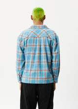 AFENDS Mens Position - Flannel Shirt - Lake Check - Afends mens position   flannel shirt   lake check 