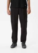 AFENDS Mens Atlas - Cargo Pant - Black - Afends mens atlas   cargo pant   black