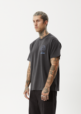 AFENDS Mens Globalisation - Boxy Tee - Stone Black - Afends mens globalisation   boxy tee   stone black