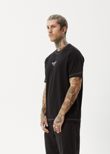 AFENDS Mens Gothic - Retro Tee - Black - Afends mens gothic   retro tee   black