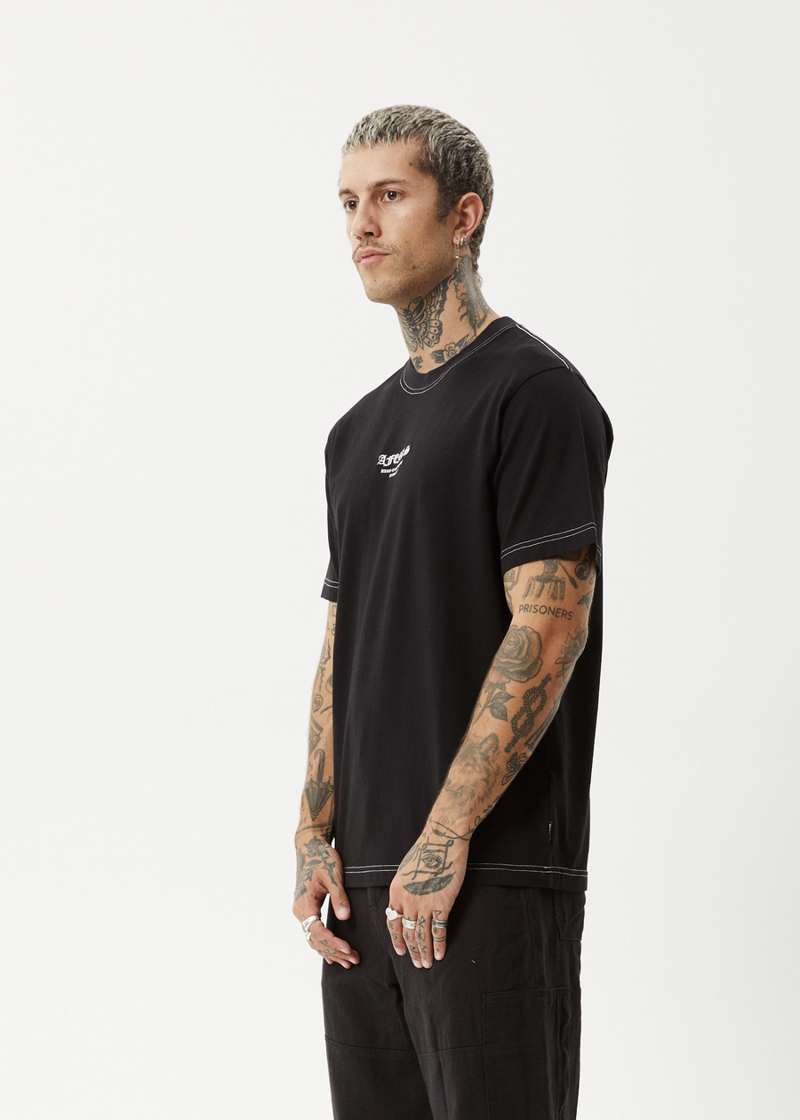 AFENDS Mens Gothic - Retro Tee - Black