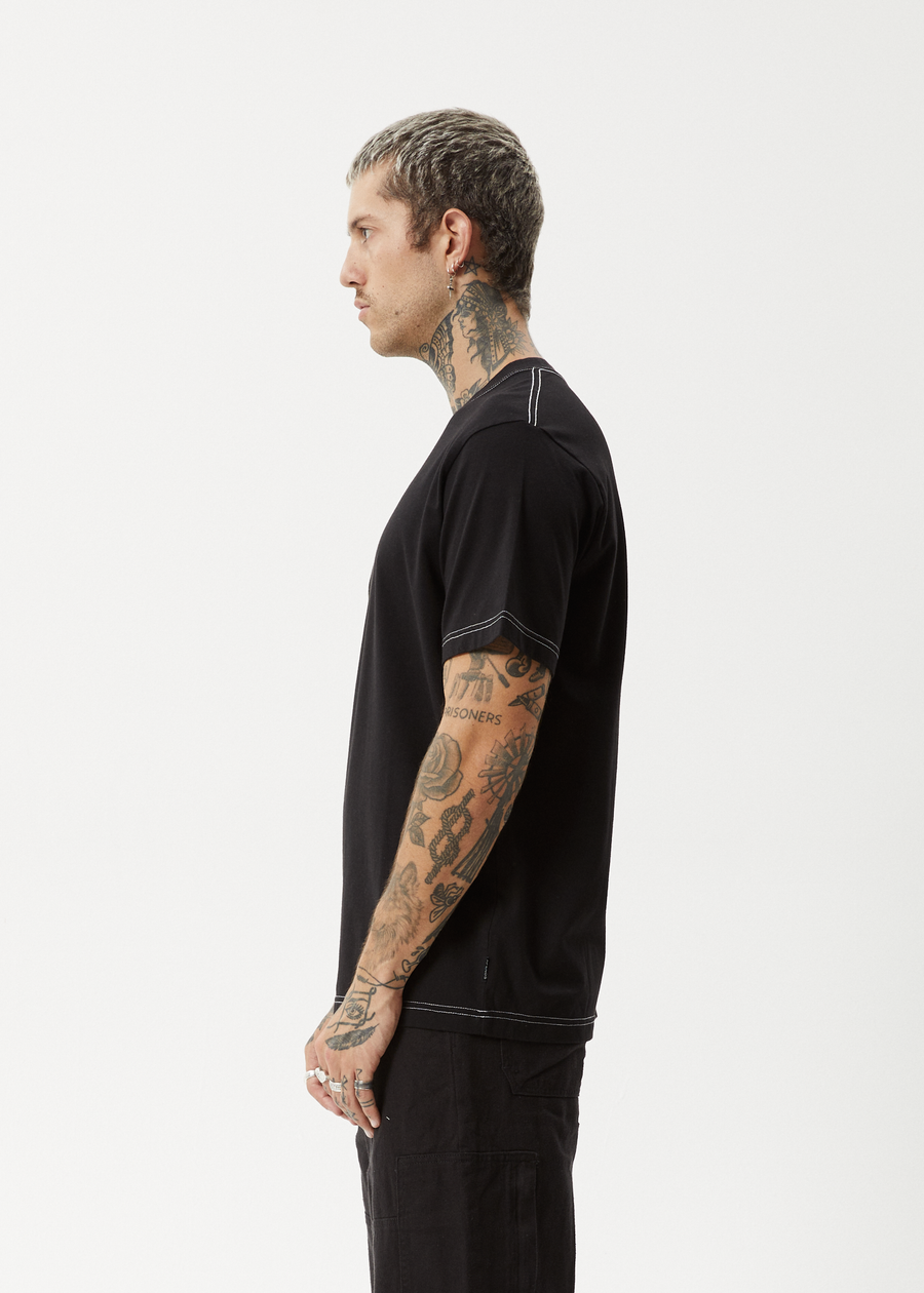 AFENDS Mens Gothic - Retro Tee - Black