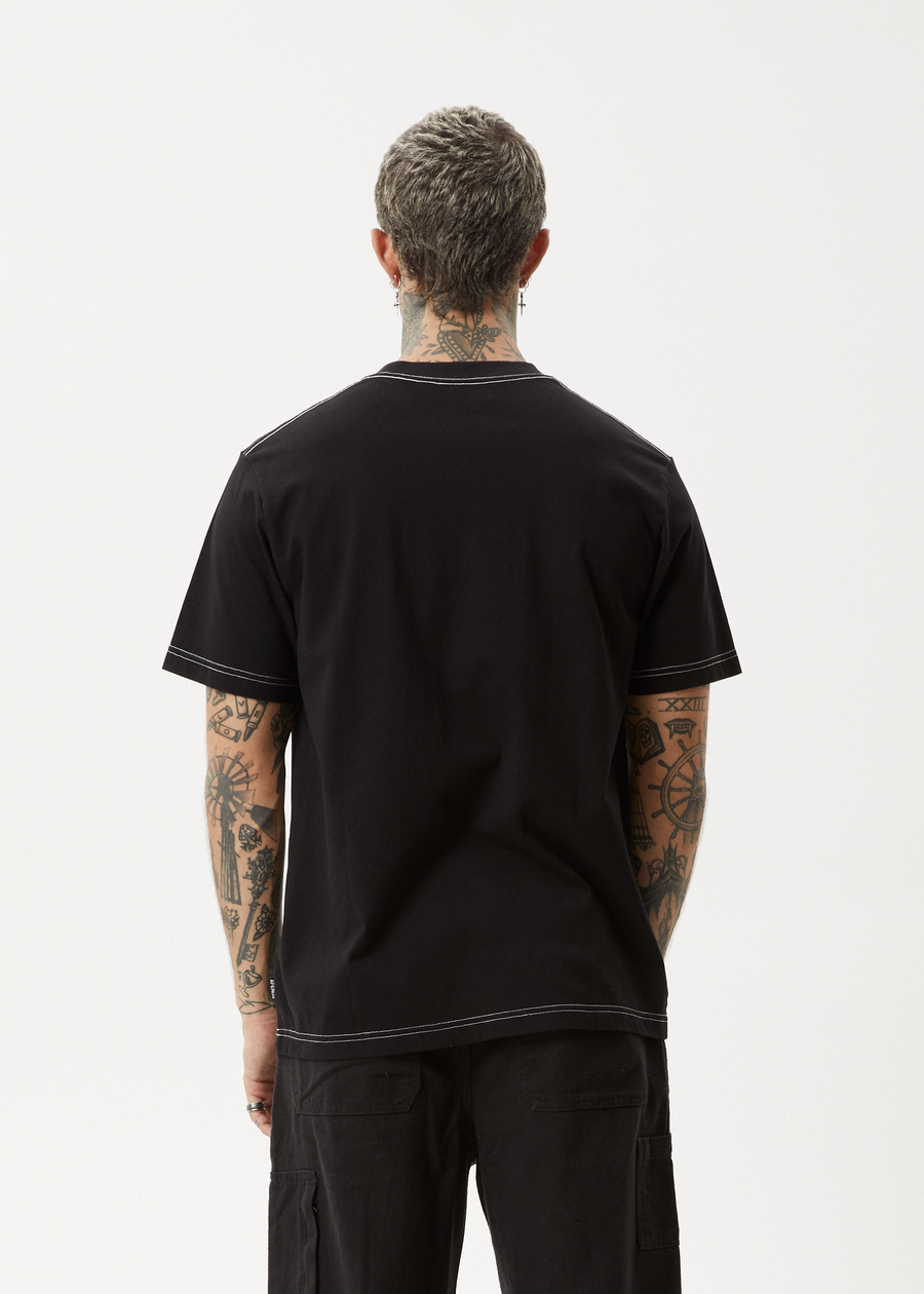 AFENDS Mens Gothic - Retro Tee - Black