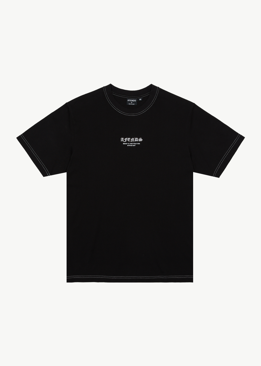 AFENDS Mens Gothic - Retro Tee - Black