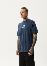 AFENDS Mens Hometown - Retro Tee - Navy - Afends mens hometown   retro tee   navy