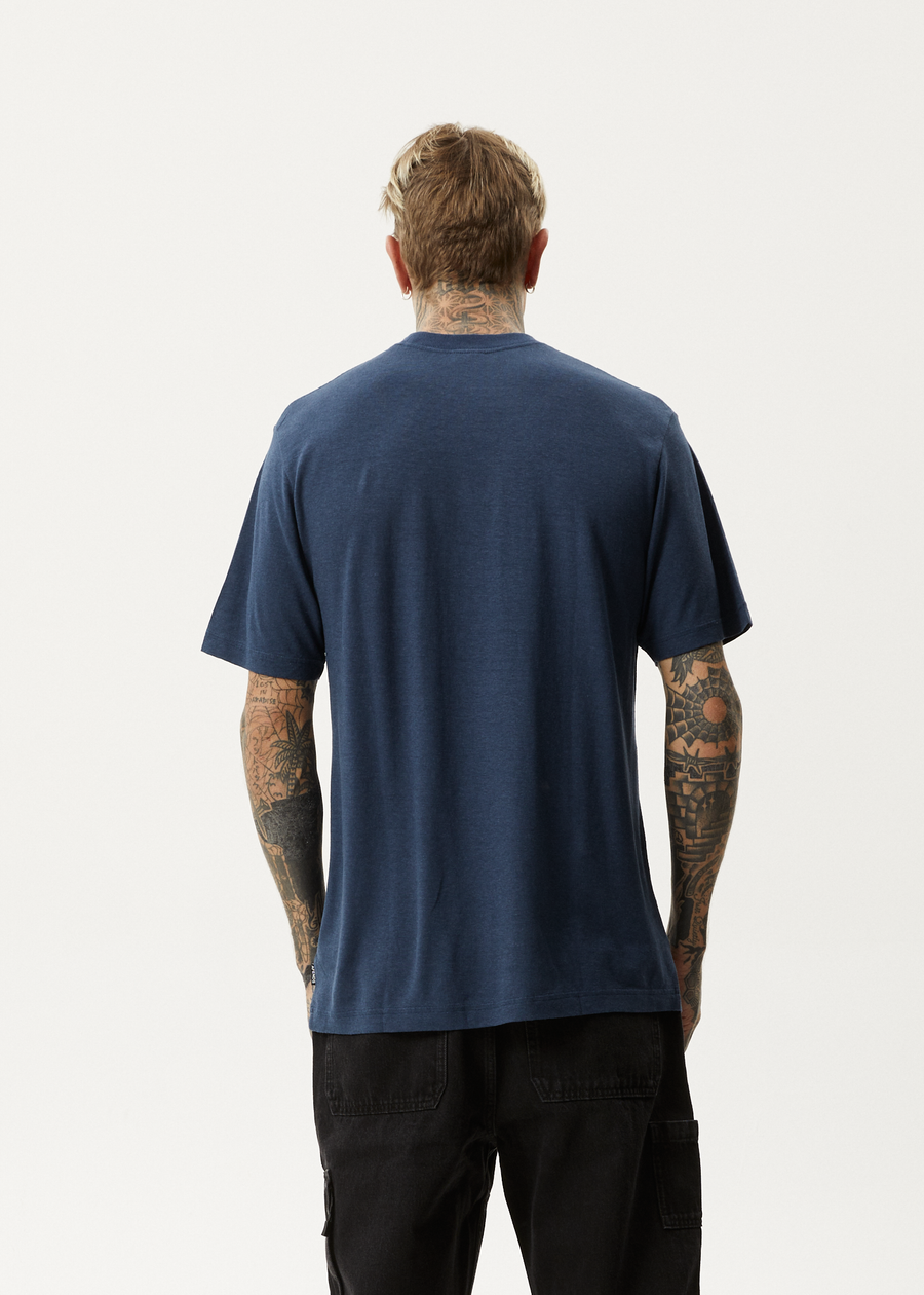 AFENDS Mens Hometown - Retro Tee - Navy